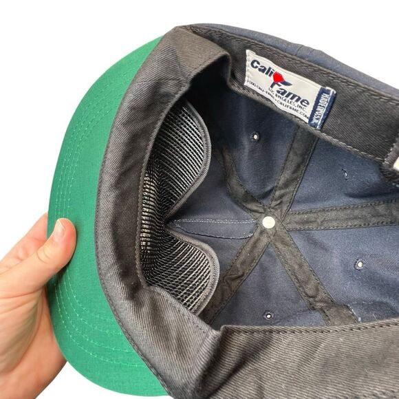 Vtg 2000 100th US Open Pebble Beach Golf Hat merch leather adjustable strap - Picture 12 of 14